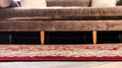 Unique Loom Voyage Collection Traditional Oriental Classic Intricate Design Area Rug (10' 6 x 16' 5 Rectangular, Red/Gold)
