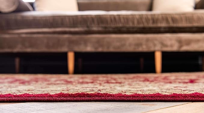 Unique Loom Voyage Collection Area Rug - St. Louis (6' 1" x 9' Rectangle Red/Gold)