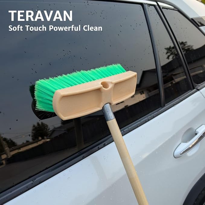 Teravan Green Flow Through Brush Head, 10-Inch Extra Soft Bristle Brush - Image 6