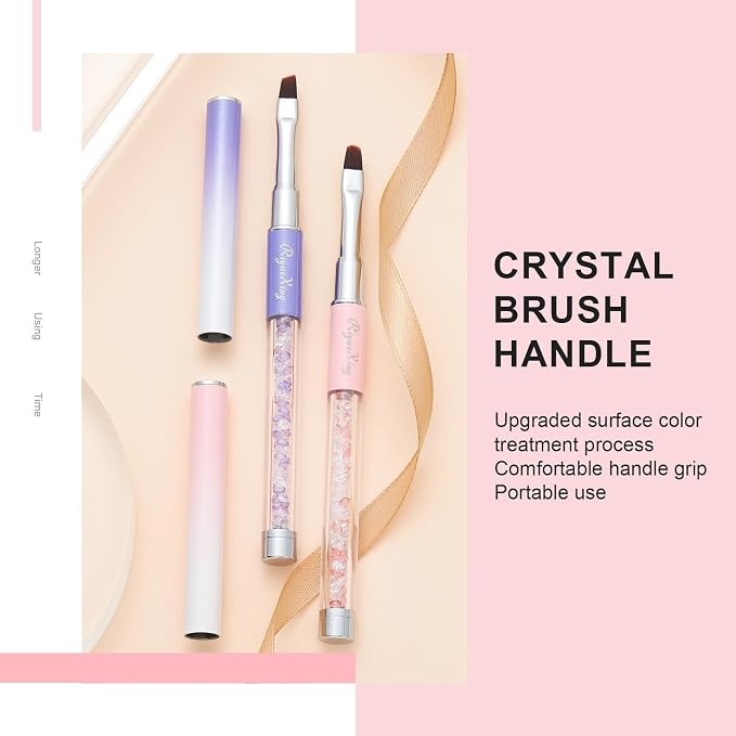 2PCS Nail Art Clean Up Brushes - Image 4