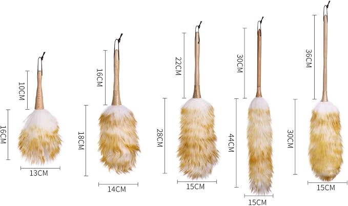 Feather Duster, 2 Pack Lambswool Duster, Pure Lambs Wool - Image 2