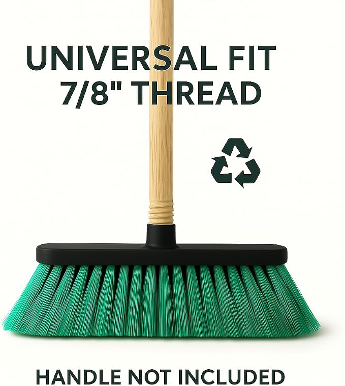 Aria Green Broom Head – 13” Sweeping Width – Soft/Firm Magnetic Flagged - Image 4