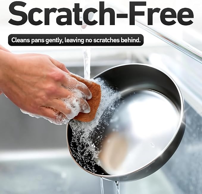 Casanero 6-Pack Silicone Scrubbing Sponges, Heavy-Duty, Non-Scratch | Reusable - Image 3