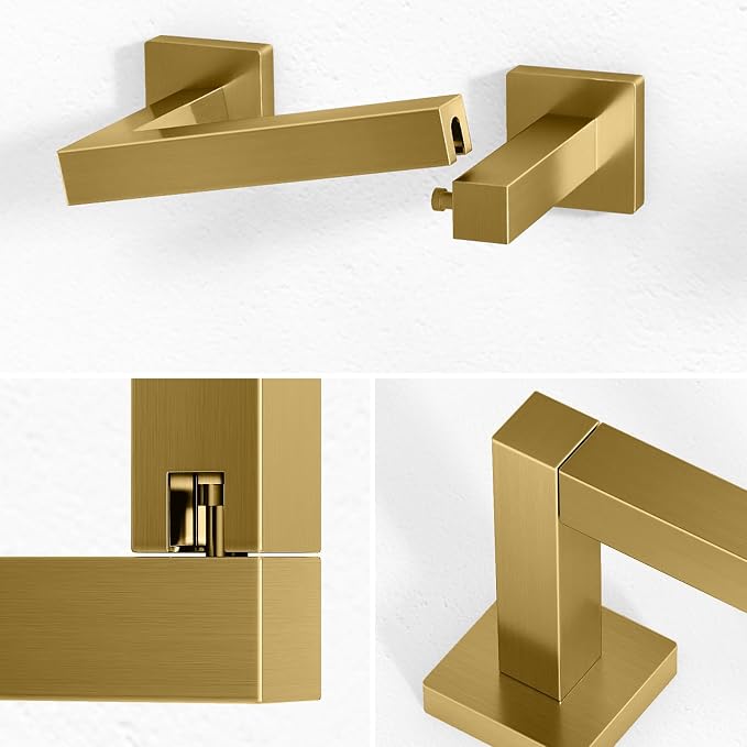 Toilet Paper Holder Wall Mounted Post Pivoting Square Tissue Holders Roll - Image 7