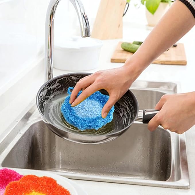 3Pcs Cute Flower Dish Scrubbers - Image 8