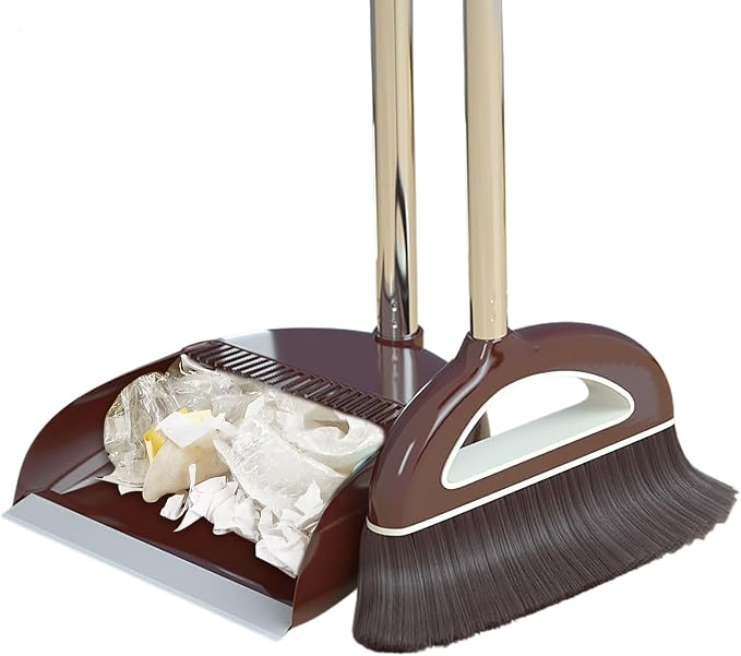 Long Handled Broom and Dustpan Set, 88cm Indoor Broom - Image 5