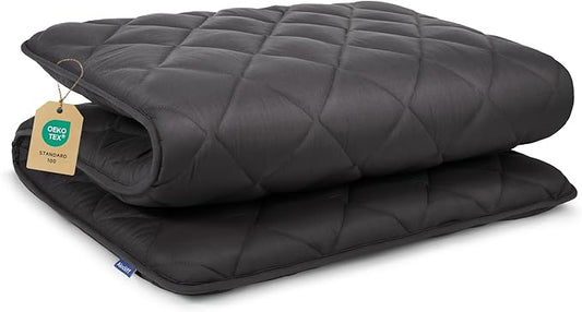 Aircliff Japanese Floor Mattress Futon - Foldable Tatami Mat, High Density Foam Sleeping Pad, Shikibuton, Designed in Japan, Roll-Up Floor Bed for Dorm, Lounger, or Guest Use (Grey, Twin)
