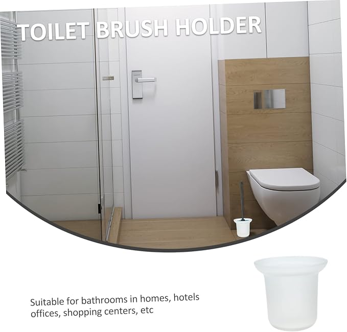 PRETYZOOM Frosted Toilet Brush Holder - Image 6