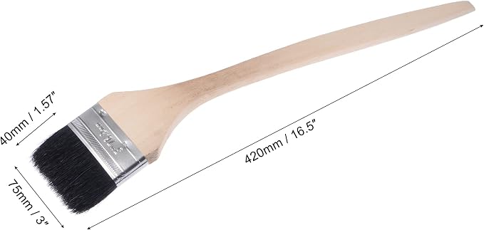 uxcell Bent Radiator Paint Brush 17" Length 3" Width Bristle - Image 2