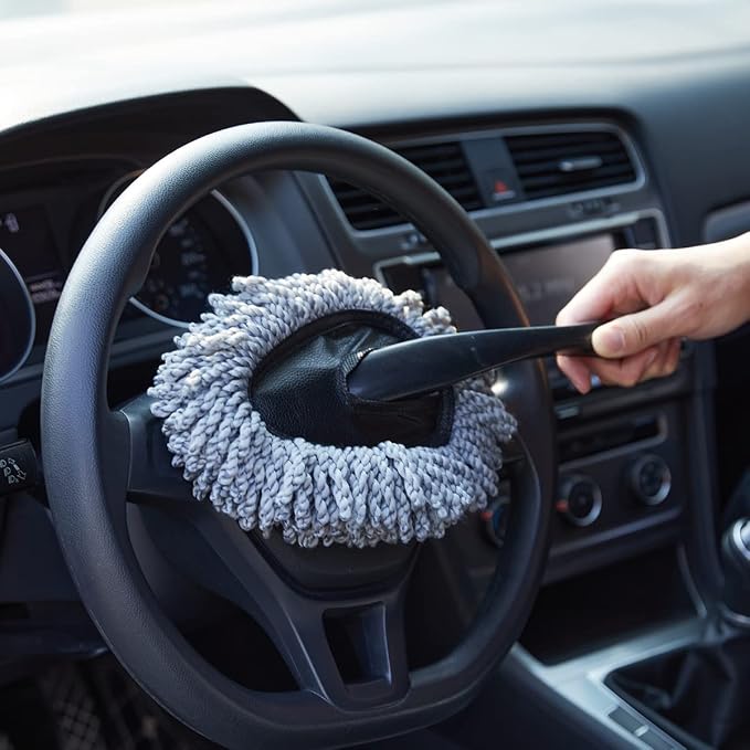 Microfiber Car Duster Exterior Scratch Free, Extendable Handle Interior - Image 6