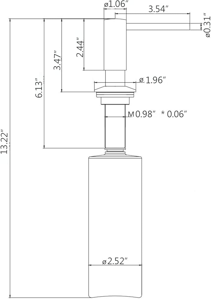 Samodra Sink Soap Dispenser, Metal Pump Head Liquid Lotion Countertop Kitchen - Image 7