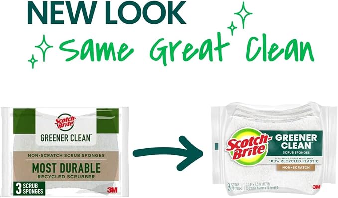 Scotch-Brite Greener Clean Non-Scratch Scrub Sponge, Sponge - Image 2