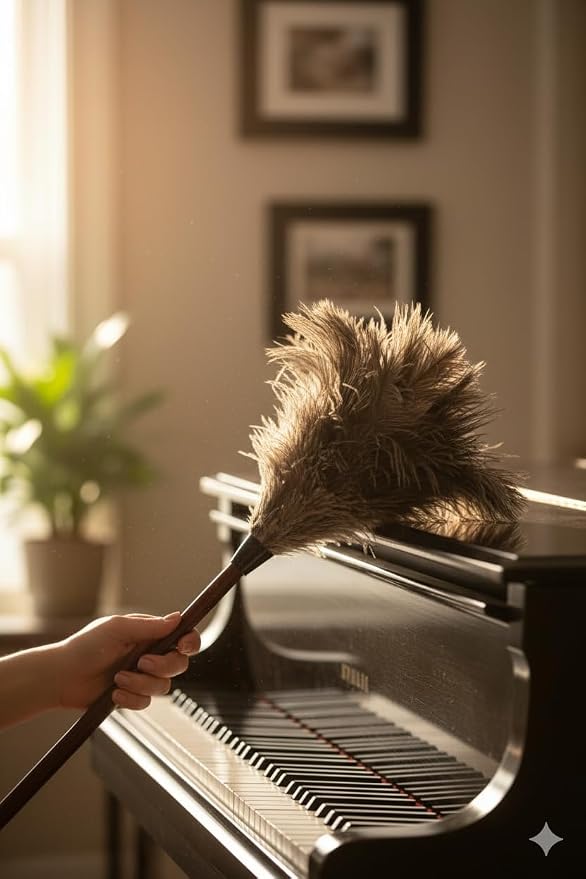 28-29" Natural Ostrich Feather Duster - Image 6