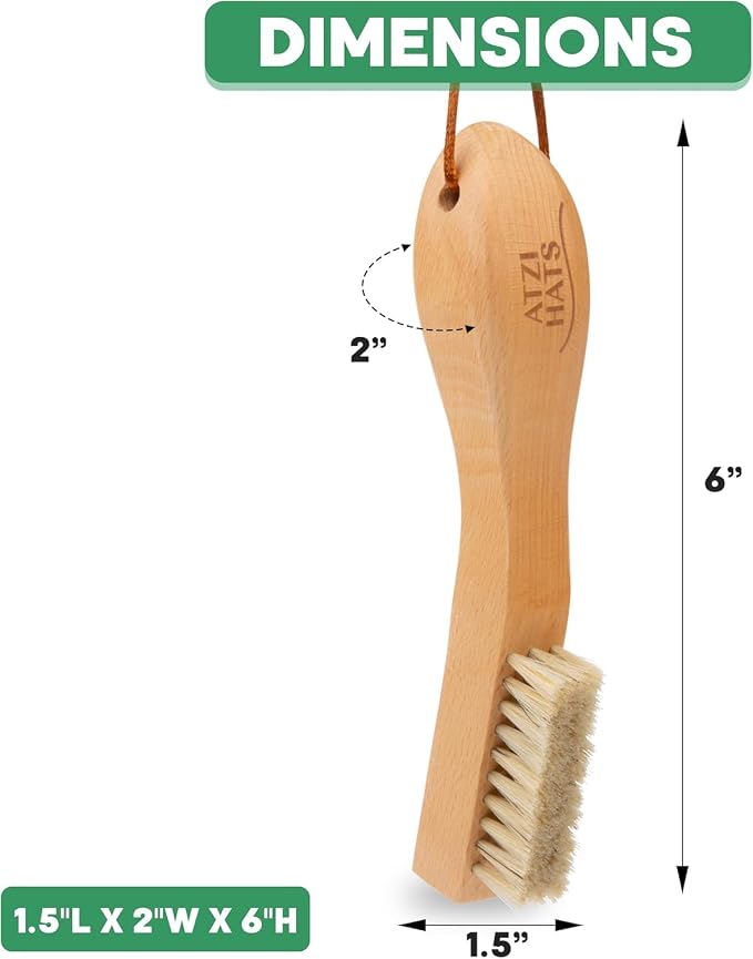 Laundry Stain Remover Clothes Brush Set of 2 Natural Soft Boar Bristle White & - Image 5