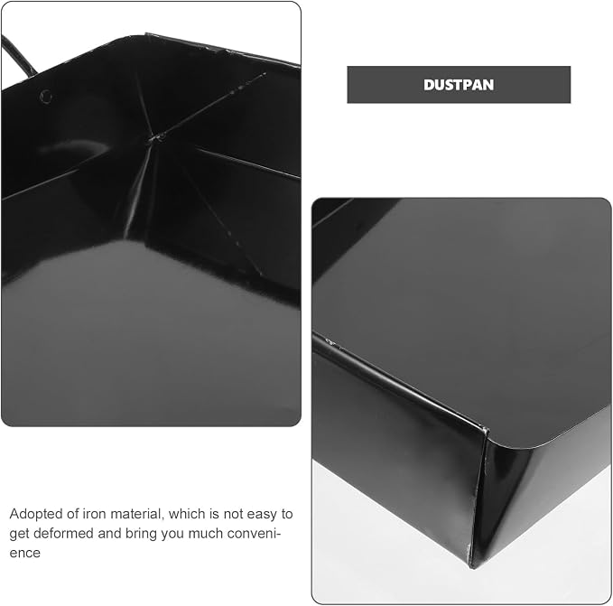 Healifty Handheld Dustpan with Handle Large Metal Dust Pan - Image 9