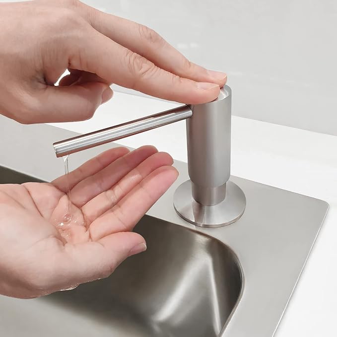 Brushed Nickel Built in Soap Dispenser - Image 5