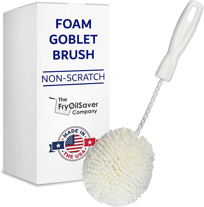 Foam Goblet Wine Glass Cleaner Brush by THEFRYOILSAVERCOMPANY
