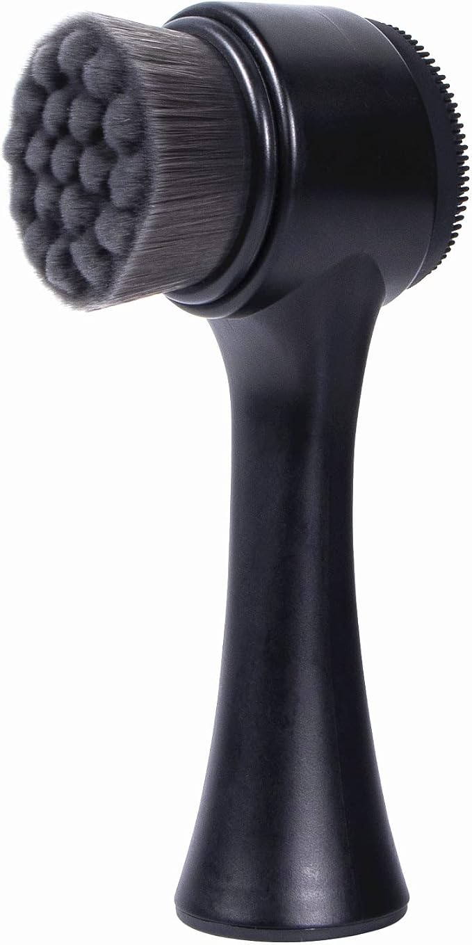 Face Brush 2 in 1, Facial Cleansing Exfoliating Scrubber Brush, Silicone Double by BEOMEEN