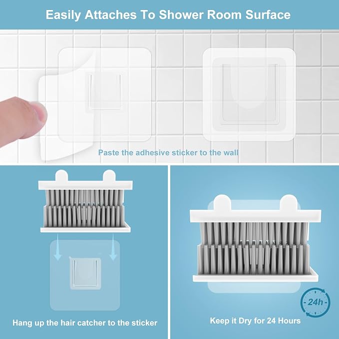 Hair Catcher, Reusable Shower Wall Hair Collector Hair Trap - Image 5