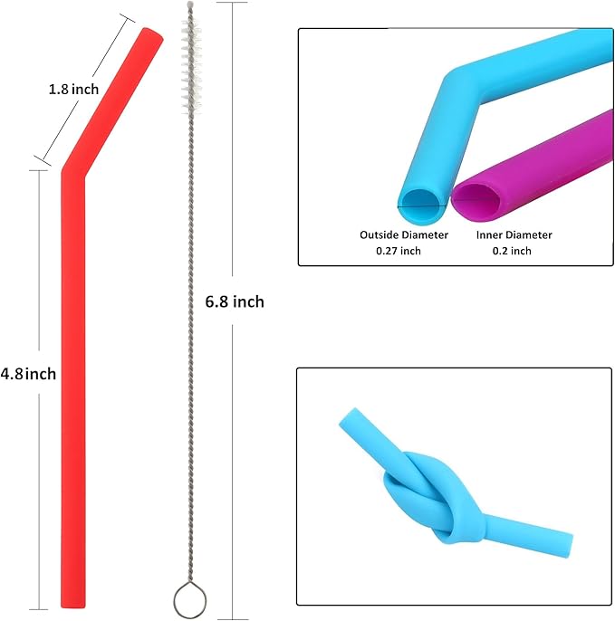 Reusable Silicone Straws for Toddlers & Kids - Image 2