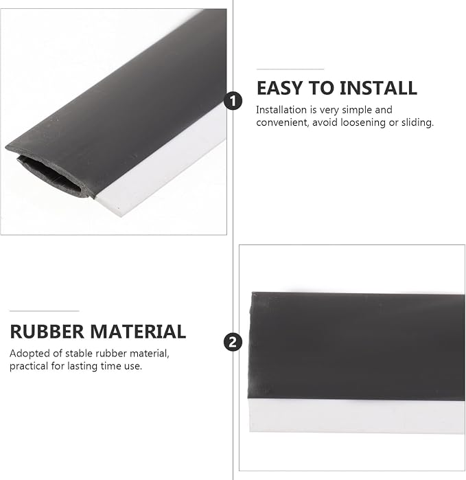 4Pcs Dustpan Rubber Lip Replacement Edge Strips - Image 2