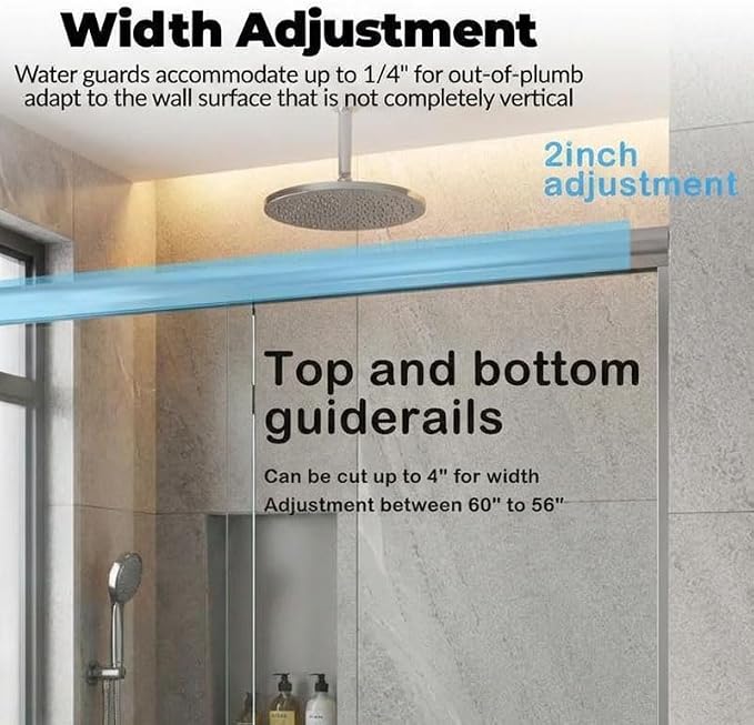 Sliding Shower Door, Aluminum Alloy Frame - Image 5