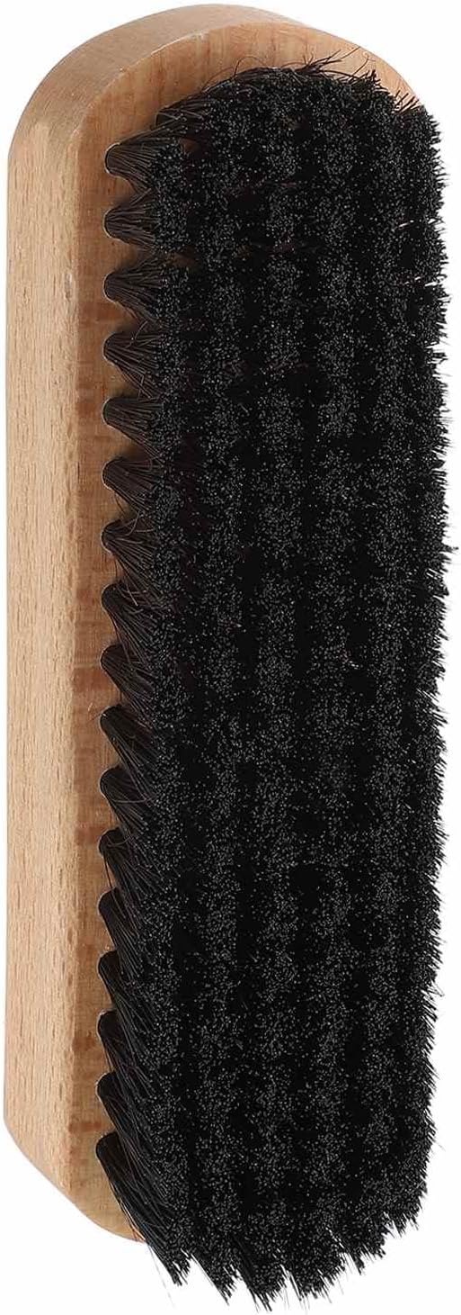 HARFINGTON Shoe Cleaning Brush 6"x2" Beech Wood Horsehair Boot Polish Brushes by HARFINGTON