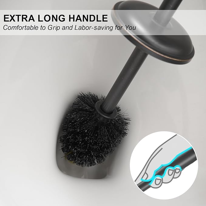 BESy Toilet Brush and Holder, Toilet Cleaner Bowl Set - Image 7