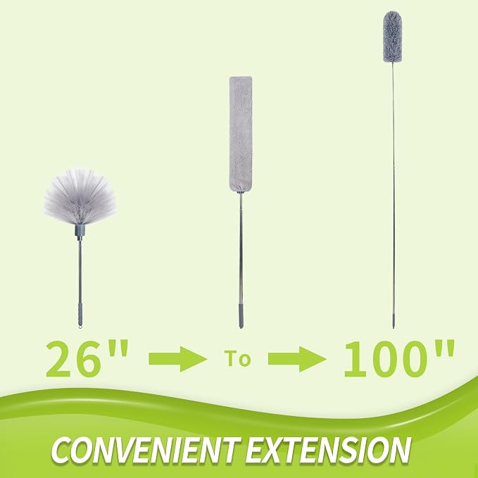 Duster with Extension Pole, Skinny Duster/Under Appliance Cleaning Tool & - Image 7