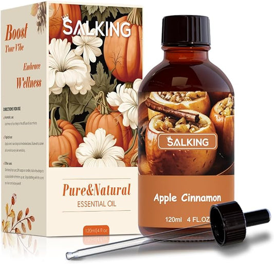 SALKING Apple Cinnamon Fragrance Oil, 120ml Premium Essential Oils by SALKING