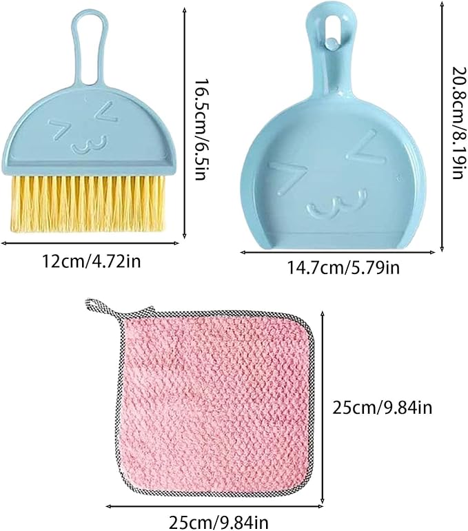 3 Pcs Mini Broom and Dustpan Set - Image 2