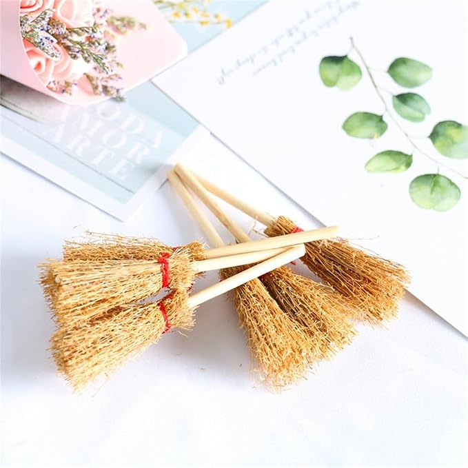 Mini Broom Rope Wizard Broom Halloween Decorative Accessory Hangings Decorations - Image 4