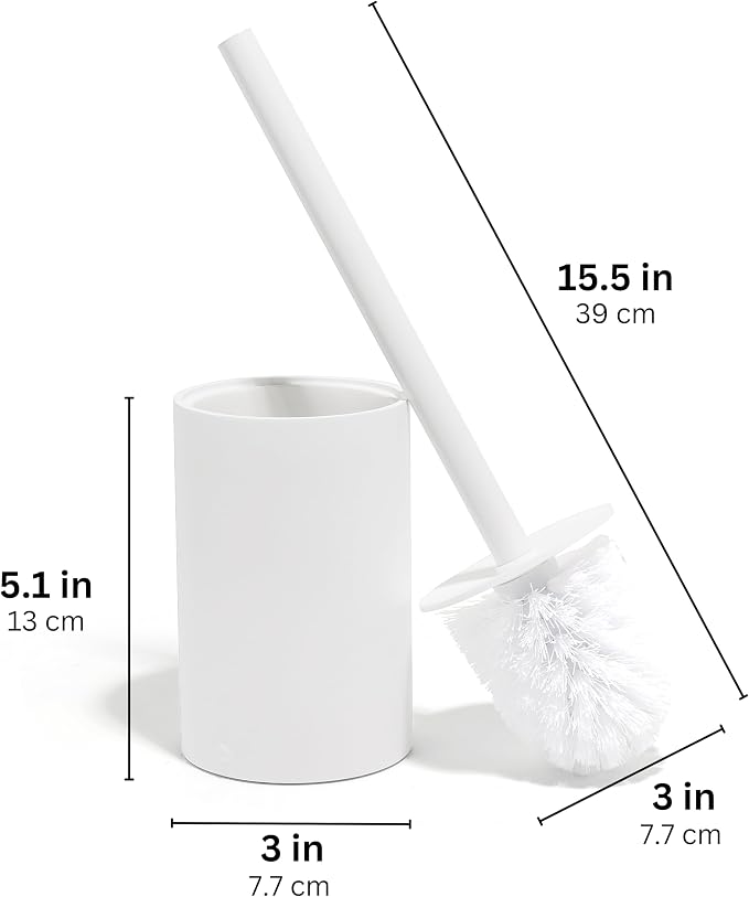 Matte White Toilet Bowl Brush for Bathroom - Image 5
