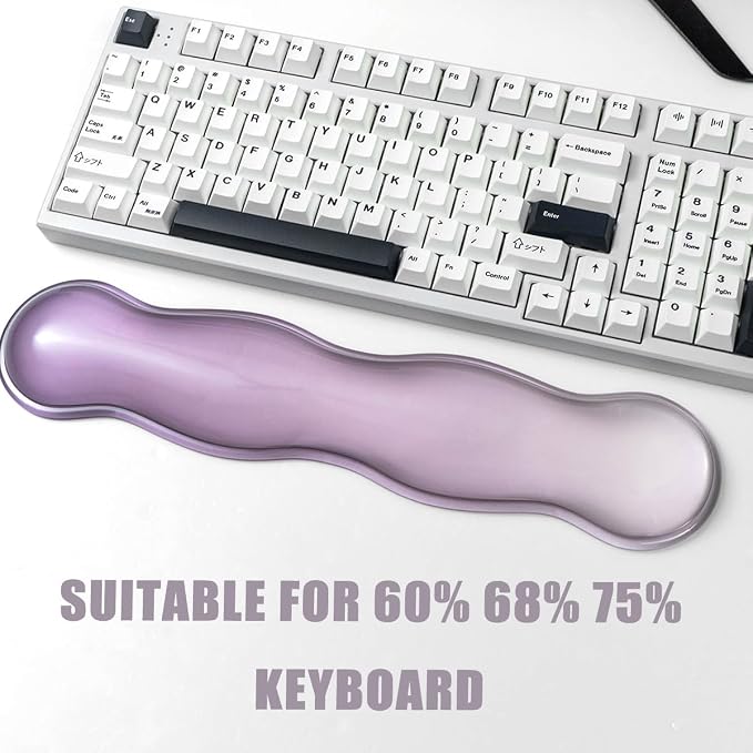 Ergonomic Gel Keyboard and Mouse Wrist Rest Set – Clear Wrist Rest - Image 4