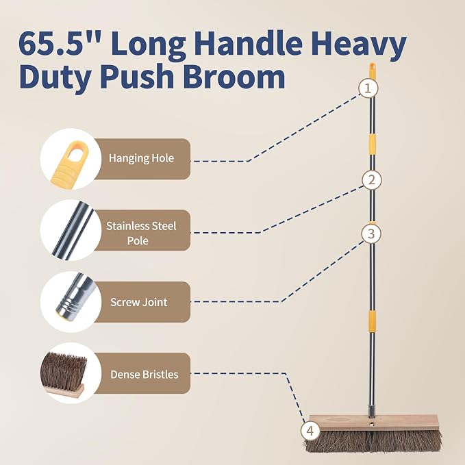 18" Push Broom Outdoor Heavy Duty - Image 4