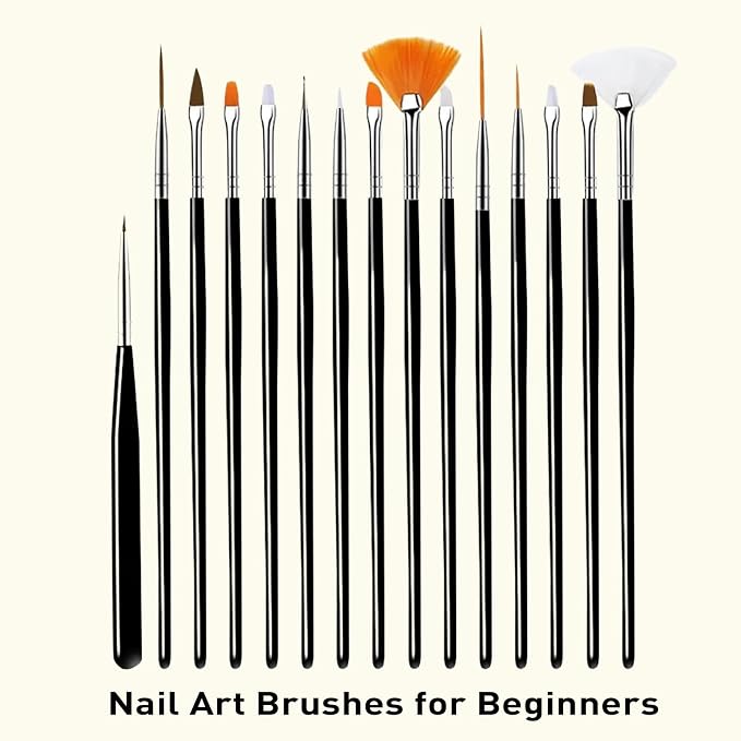 LIGHT RAIN 34Pcs Nail Art Brush Set - Image 6