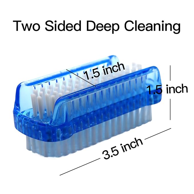 Nail Brush Two Sided Hand Fingernail Scrub Brushes Soft Stiff Bristles Scrubber - Image 6