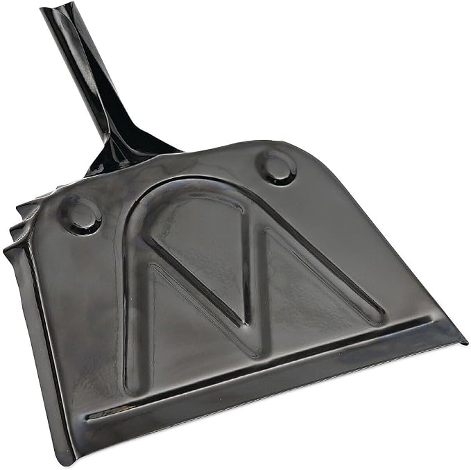 Soro Essentials- 12" Heavy-Duty Hand Held Metal Dust Pan Black Color- Dust Pan - Image 5