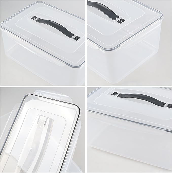 4-Pack 14.5 L Food Sealed Storage Container, Plastic Boxes - Image 3