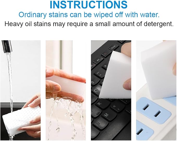 Magic Sponge Eraser Multi-Functional Melamine Sponge Foam Pads Extra Thick - Image 3
