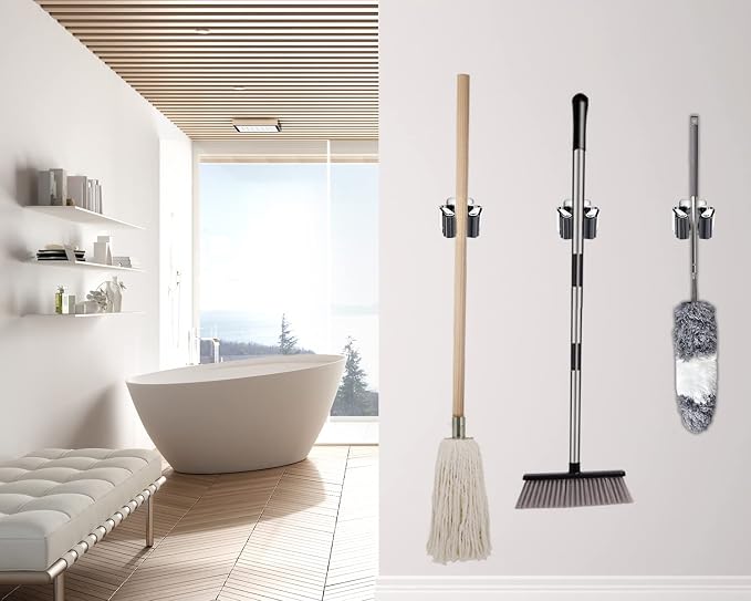 Verdenu 25 Pack Broom Holder Wall Mount, Mop and Broom Holder Wall Mount - Image 6