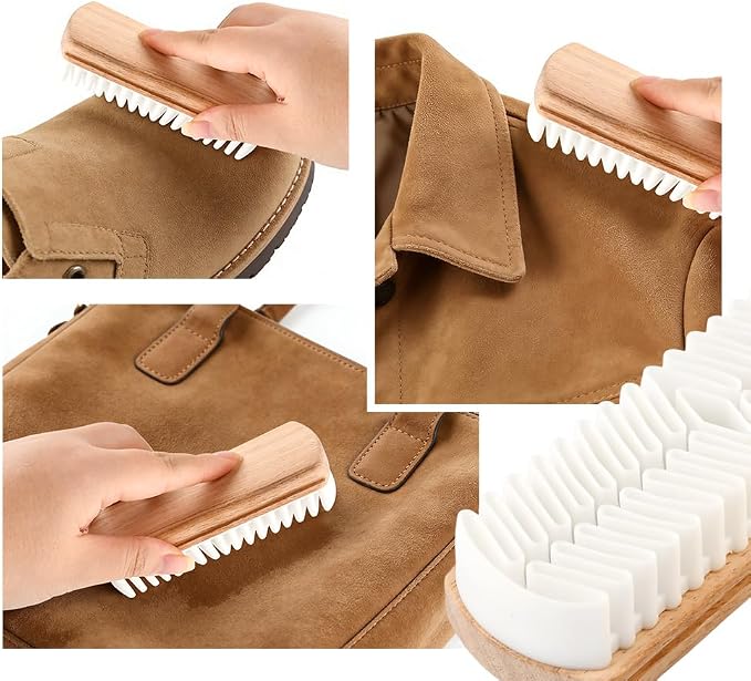 3Pcs Suede Shoe Brush and Eraser, Suede Nubuck Cleaning Brush - Image 3