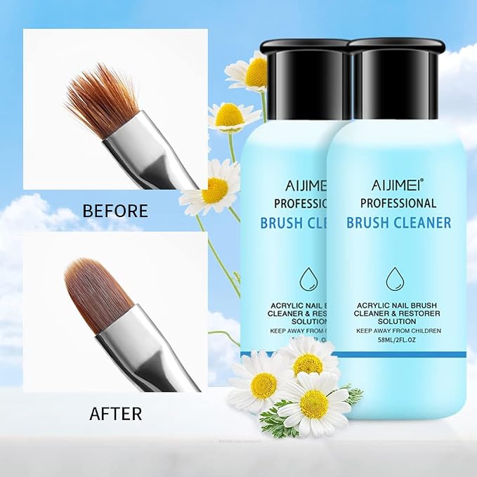 AIJIMEI Acrylic Nail Brush Cleaner Acrylic Brush Cleaners Liquid Acrylic Paint - Image 2