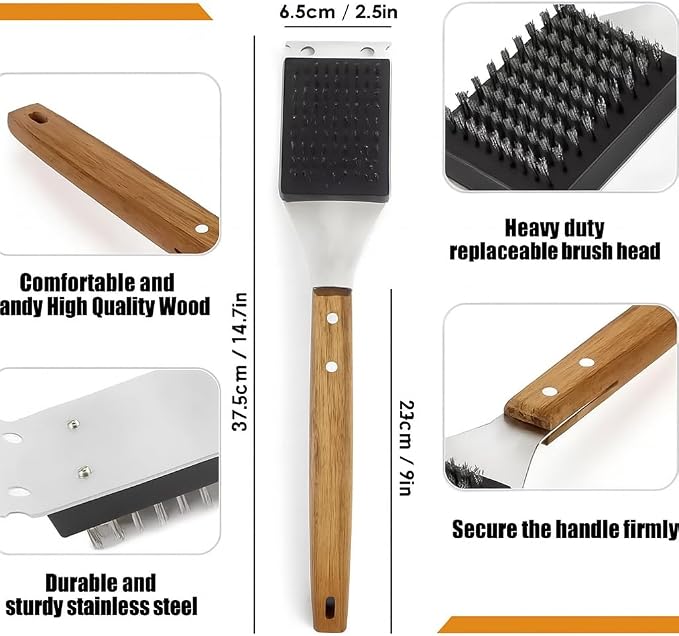 Blue Smoke Grill Brush and Scraper – Heavy Duty BBQ Cleaner - Image 5