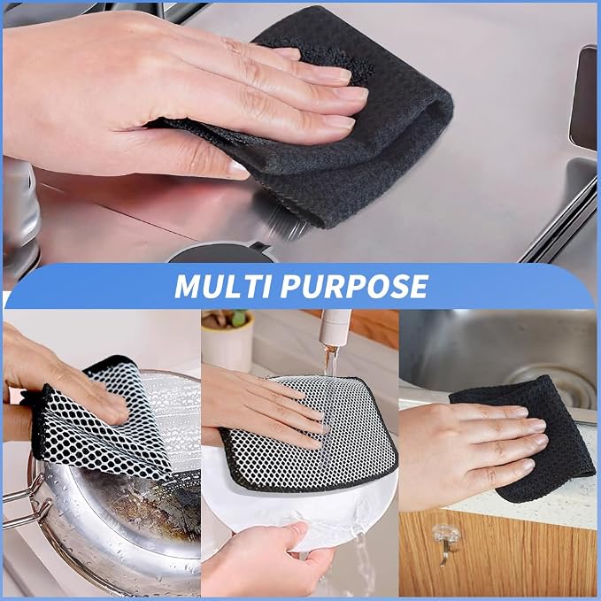 KinHwa Kitchen Washcloths for Dishes Absorbent Microfiber Dish Cloths Quick Dry - Image 3