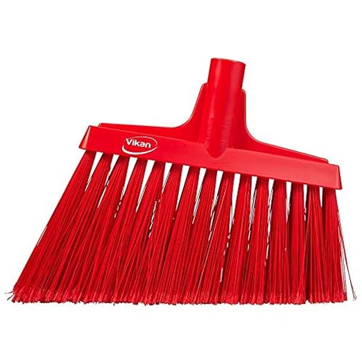 Vikan 29164 Flagged, Soft Angled Broom Red by Vikan