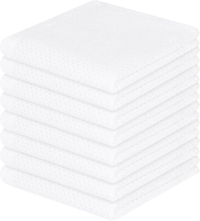 Homaxy 100% Cotton Waffle Weave Kitchen Dish Cloths, Ultra Soft Absorbent Quick by Homaxy