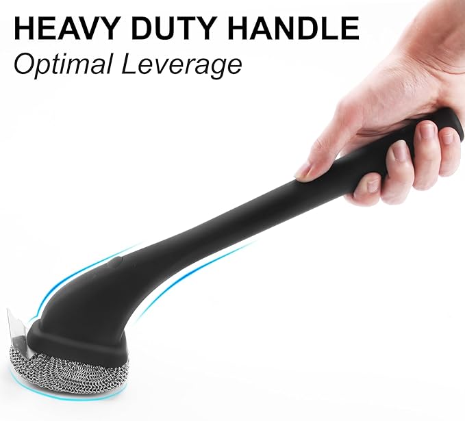 Bristle Free Grill Brush, Safe BBQ Cleaning Brush, Good Grip Chain Mail Grill - Image 3