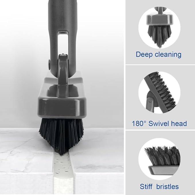 CELOX Heavy Duty Long Handle Scrub Brush, Tile Scrub Brush - Image 4