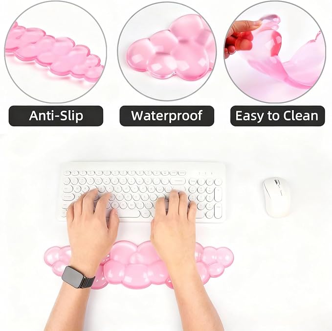Ergonomic Cloud Gel Wrist Rest&Computer Keyboard Stand, Massage Wrist Rest - Image 4